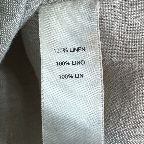 Chico's Beige Tan 100% Linen Button-Up Tunic Shirt Shirt - Picture 8 of 10